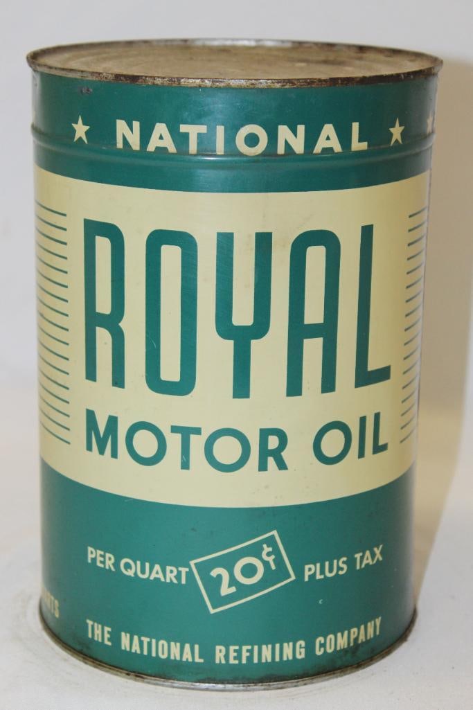 National Refining Royal En-Ar-Co Metal 5 Quart Motor Oil Can (1 of 4)