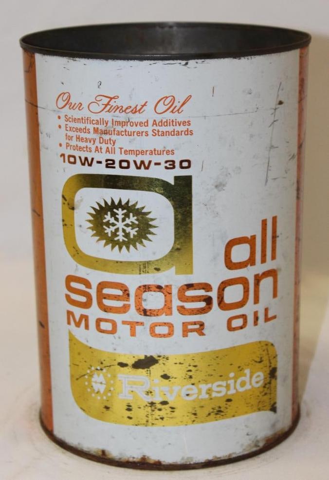 Montgomery Ward Riverside Metal 5 Quart Motor Oil Can (1 of 3)