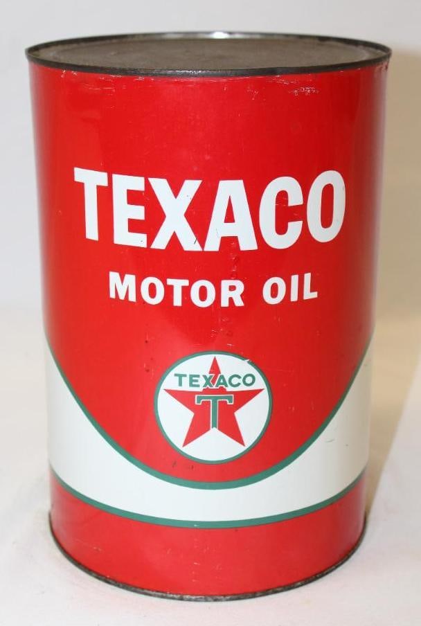 Texaco Metal 5 Quart Motor Oil Can (1 of 3)