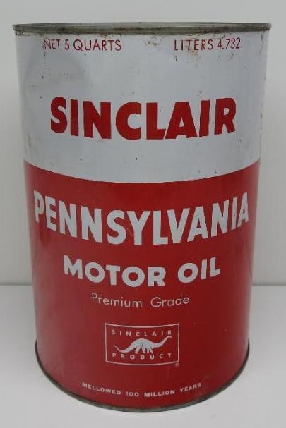 Sinclair Pennsylvania Motor Oil Five Quart Can (1 of 4)