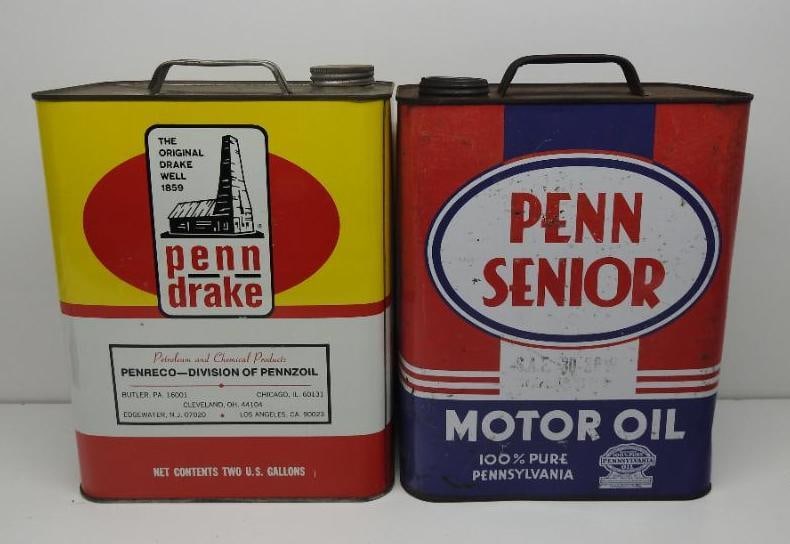 Penn Drake and Penn Senior Two Gallon Oil Cans (1 of 4)