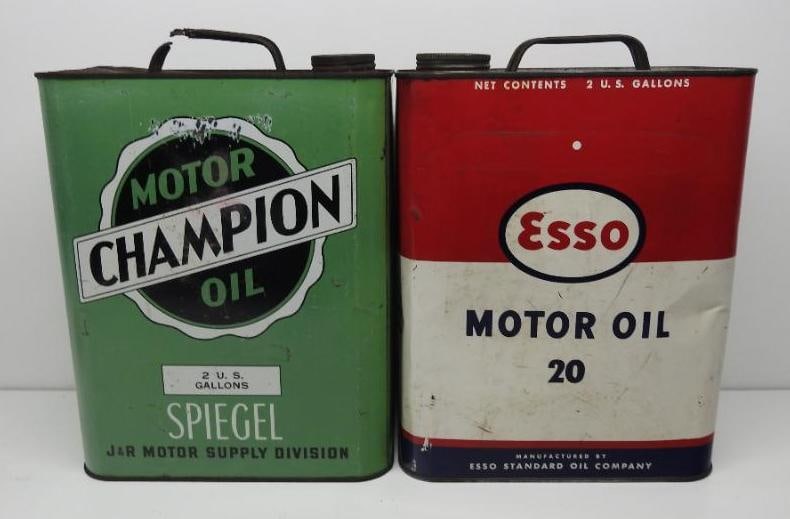 Champion and Esso Two Gallon Oil Cans (1 of 5)