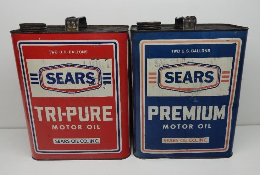 Sears Tri-Pure and Premium Two Gallon Oil Cans (1 of 4)