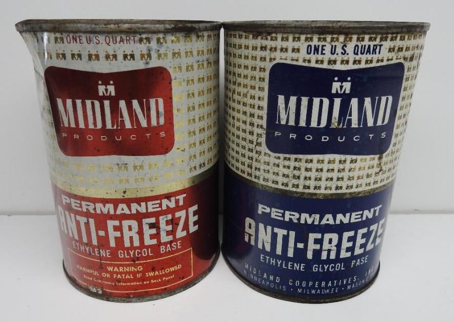 Midland Anti-Freeze Quart Cans (1 of 3)