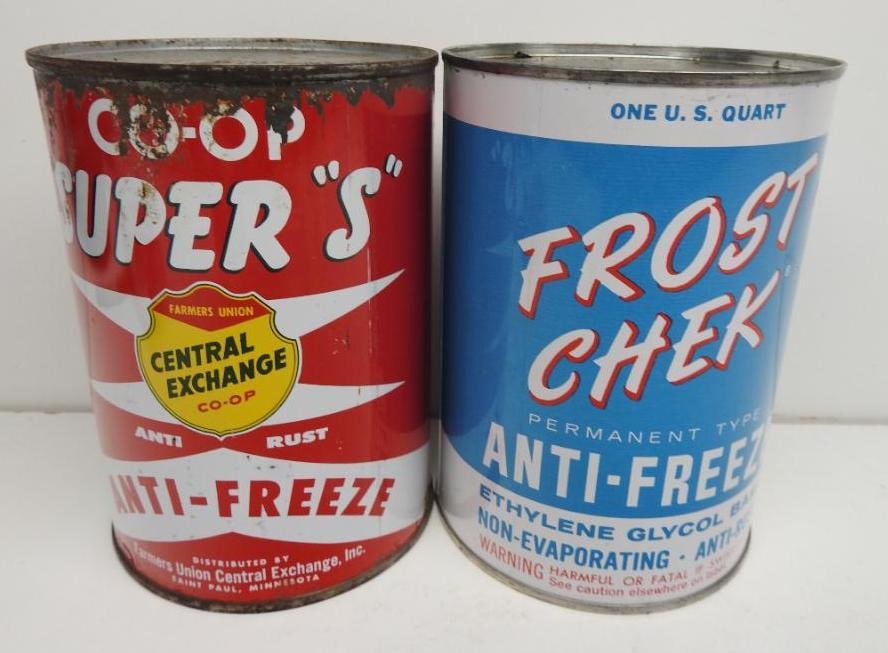 Co-Op and Frost Check Anti-Freeze Quart Cans (1 of 3)