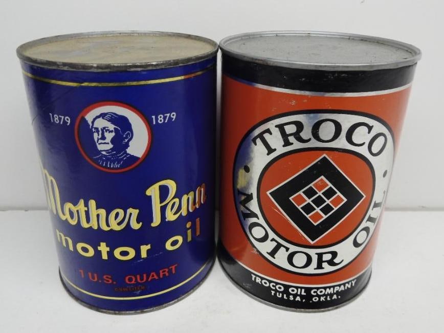Troco and Mother Penn 1 Quart Oil Cans (1 of 2)