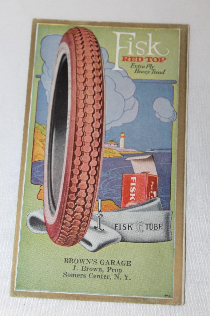 Fisk Redtop Tires Advertising Ink Blotter (1 of 2)