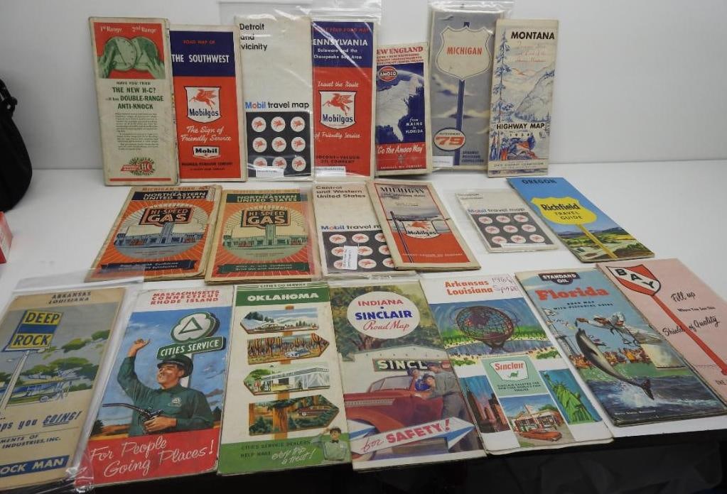 Large Group of Assorted Road Maps (1 of 7)