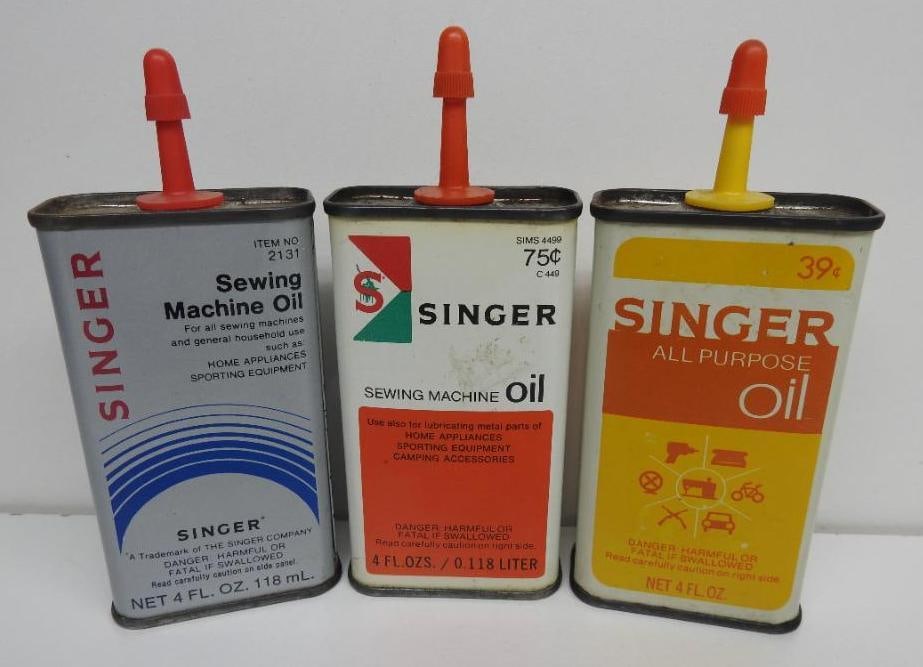 Group of Singer Sewing Machine Oil Cans (1 of 3)