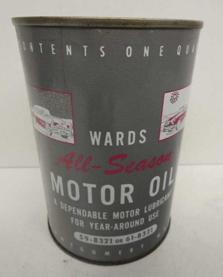 Ward's All Season Motor Oil Quart Can (1 of 4)