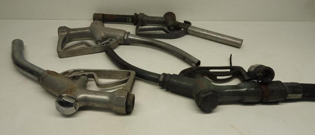 Group of Four Assorted Gas Pump Nozzles (1 of 3)