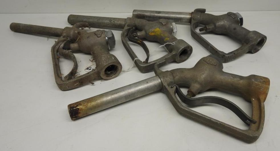 Group of EBW Gas Pump Nozzles: Each with a hook, various conditions