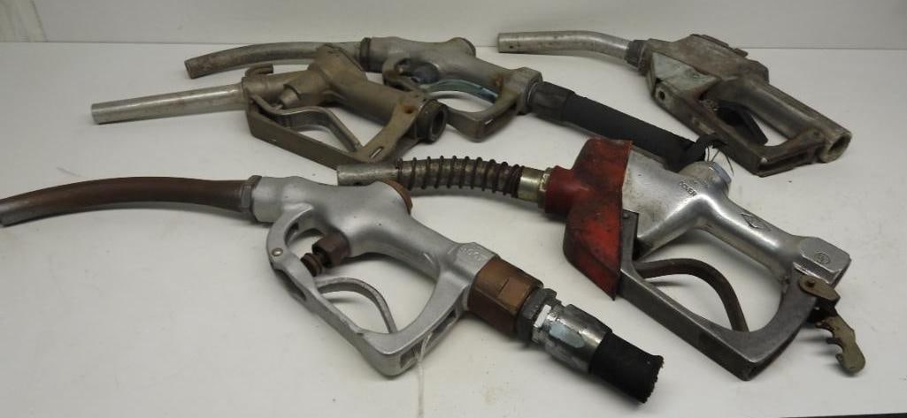 Group of Five Assorted Gas Pump Nozzles (1 of 4)