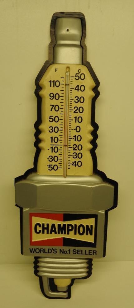 Champion Spark Plugs Thermometer Sign (1 of 4)