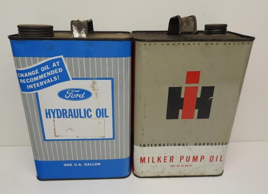 Ford and IH One Gallon Oil Cans (1 of 3)