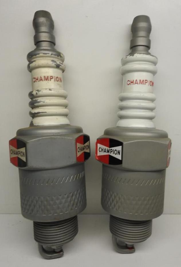 Pair of Plastic Champion Spark Plugs (1 of 3)