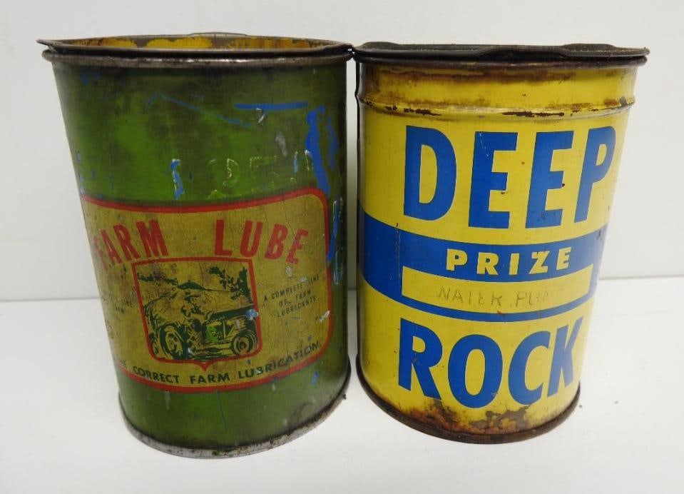 Deep Rock and Farm Lube Grease Cans (1 of 3)