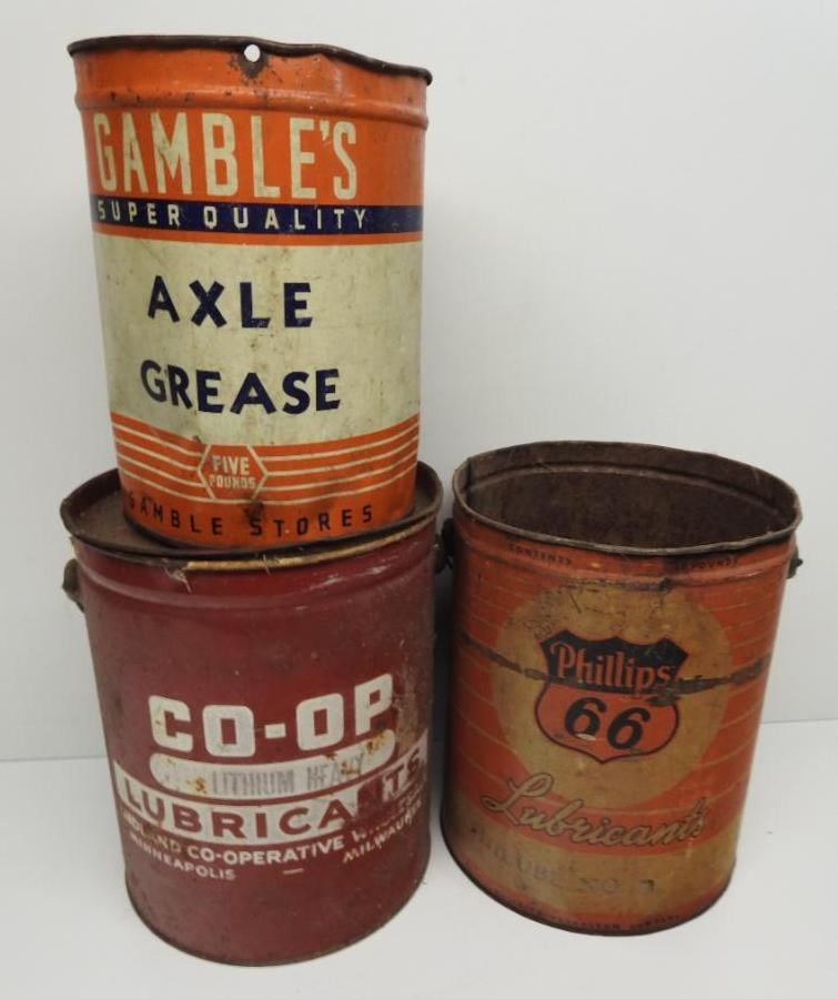 Group of Large Grease Cans (1 of 5)