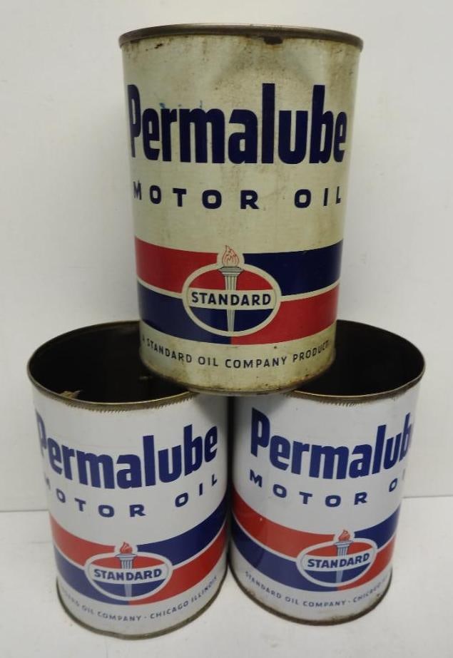 Standard Permalube Quart Oil Cans (Small Logo) (1 of 3)
