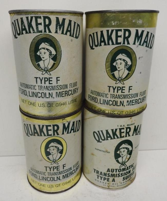 Quaker Maid ATF Quart Oil Cans (1 of 4)