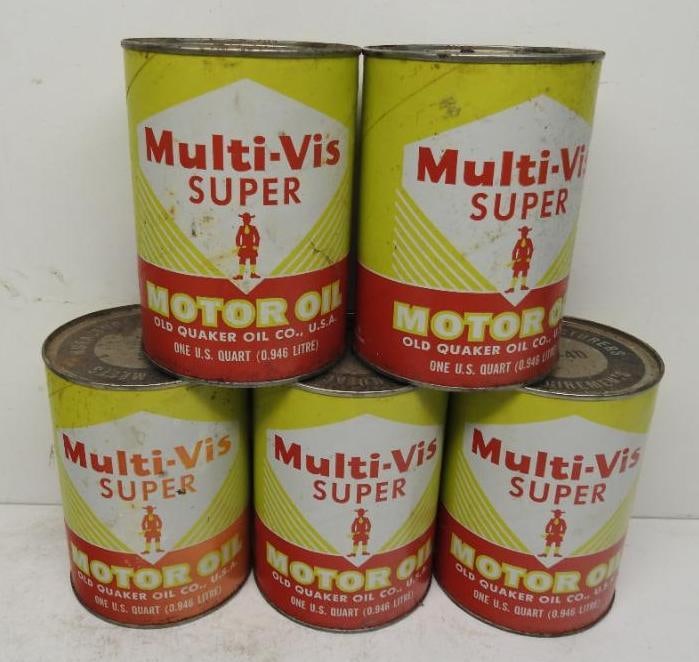 Mult-Vis Super Motor Oil Quart Cans (1 of 4)