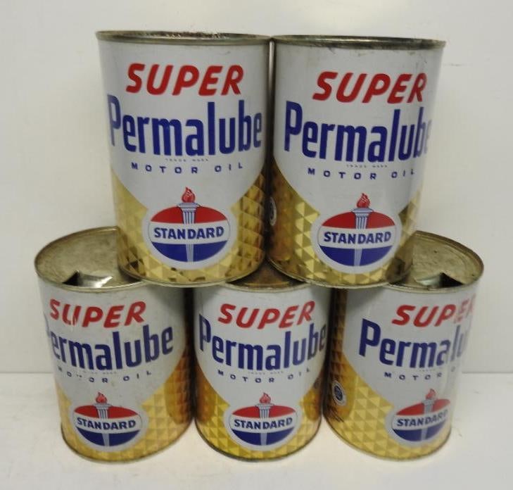 Standard Super Permalube Quart Oil Cans (1 of 3)
