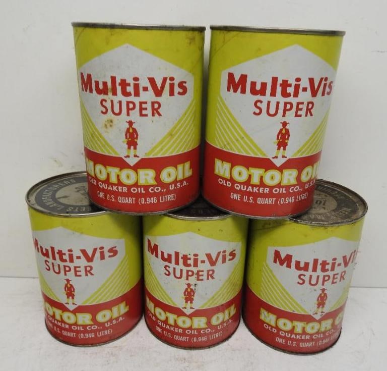 Mult-Vis Super Motor Oil Quart Cans (1 of 3)