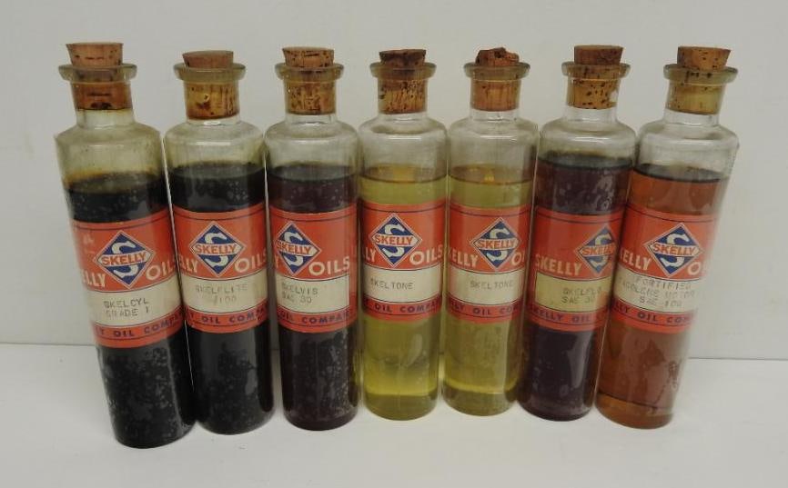 Group of Seven Skelly Sample Oil Bottles (1 of 4)