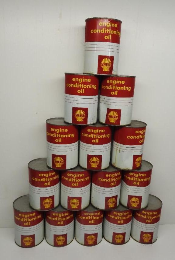 Shell Engine Conditioning Oil Quart Can Lot (1 of 4)