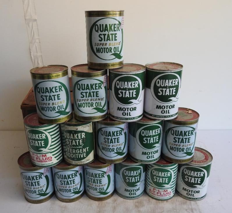 Quaker State Motor Oil Quart Oil Can Lot (1 of 6)