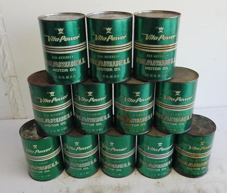 VitaPower Wearwell Motor Oil Quart Can Lot (1 of 4)