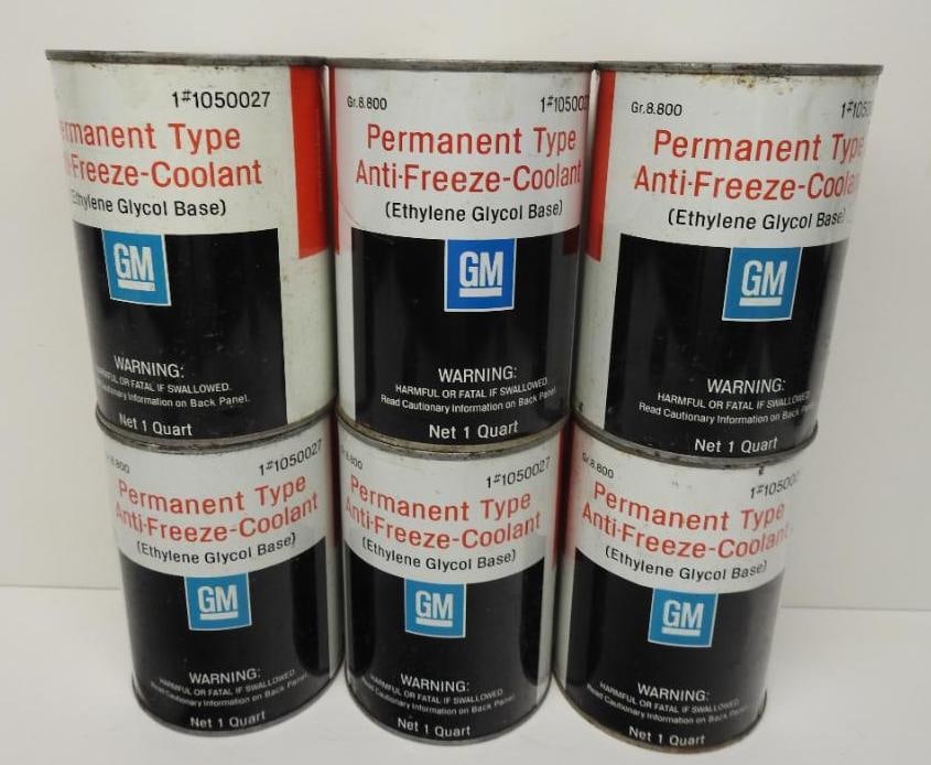 Group of GM Anti-Freeze Quart Oil Cans (1 of 3)
