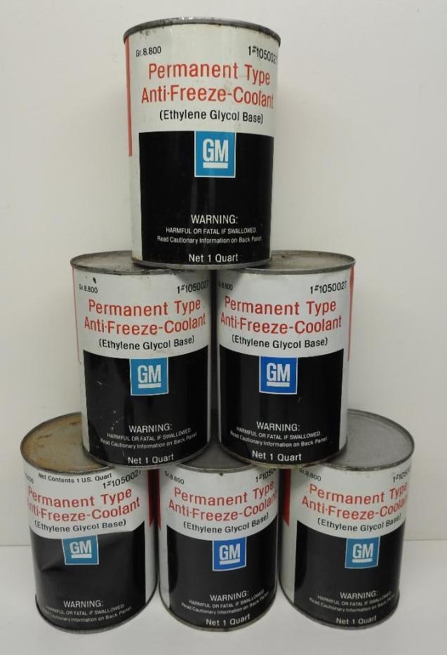 Group of GM Anti-Freeze Quart Oil Cans (1 of 3)