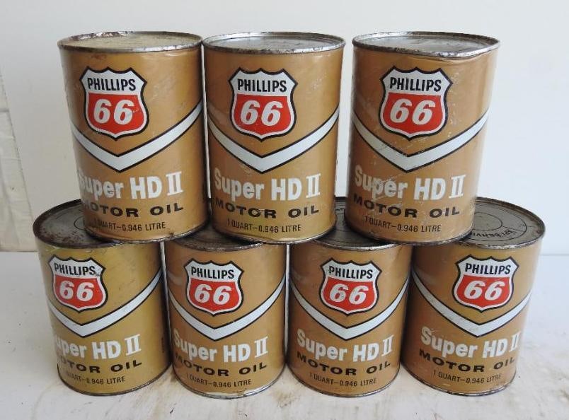 Phillips Super HD II Motor Oil Quart Can Lot (1 of 4)