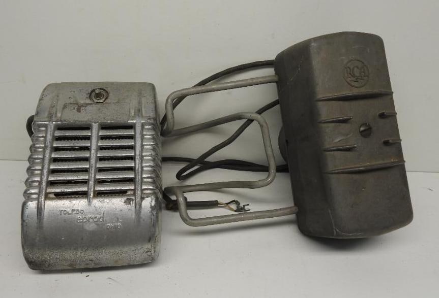 RCA and Eprad Speakers: Each in fair condition with wear from use, working condition unknown