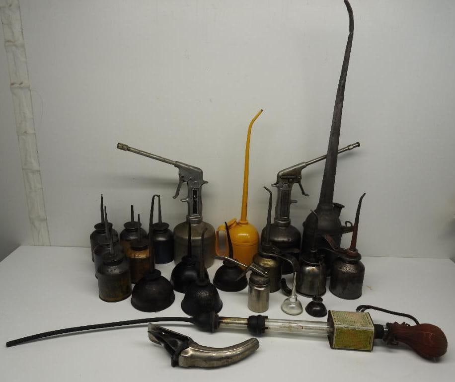 Large Group of Generic Oilers and Oil Cans (1 of 9)