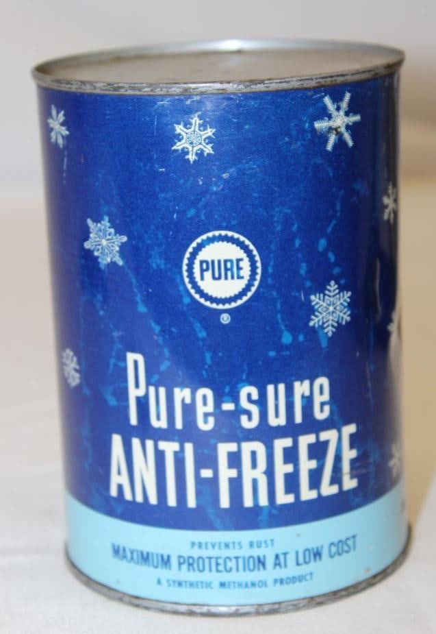Pure Sure 1 Quart Metal Antifreeze Can (1 of 3)
