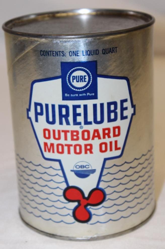 Pure Purelube 1 Quart Outboard Oil Can (1 of 2)