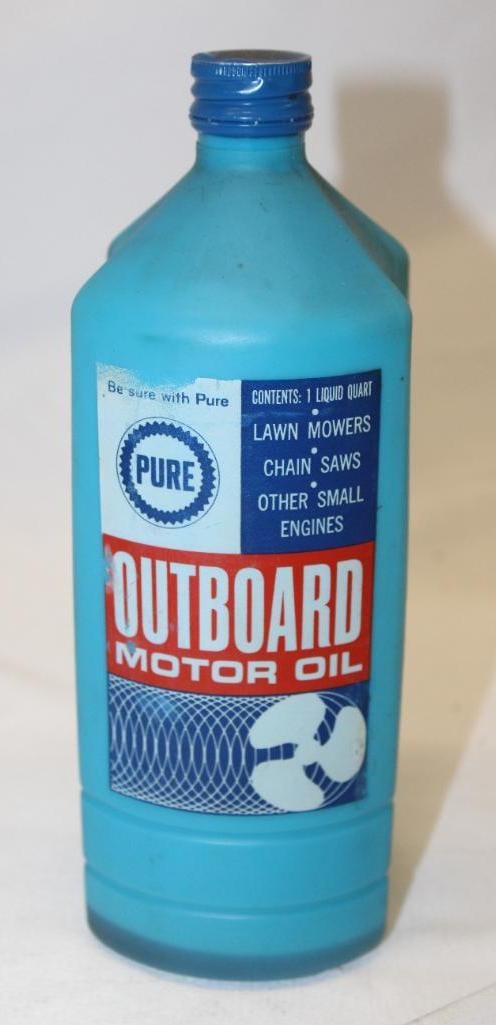 Pure Outboard 1 Quart Motor Oil Bottle (1 of 2)