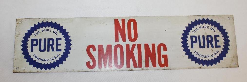 Pure Oil Co No Smoking Advertising Sign (1 of 4)