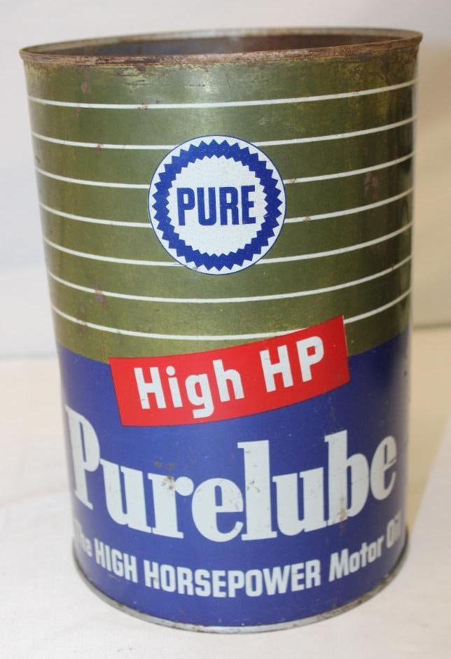 Pure High HP Purelube 5 Quart Motor Oil Can (1 of 3)