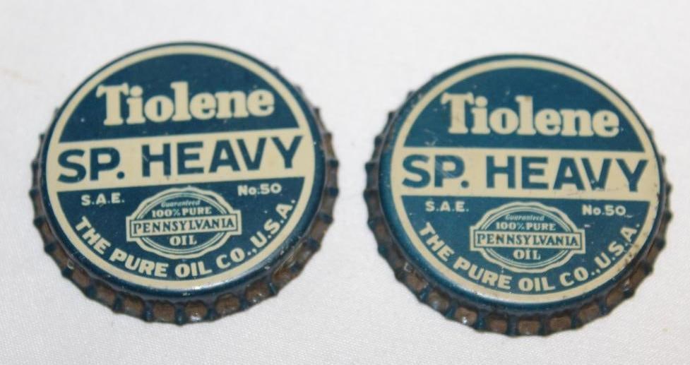 Group of 2 Pure Tiolene Special Heavy Oil Bottle Cap (1 of 2)