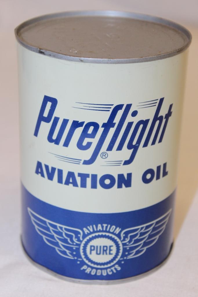 Pure Pureflight Metal 1 Quart Aviation Oil Can (1 of 4)