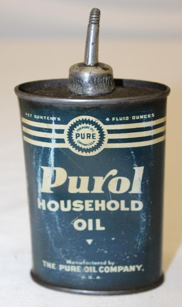 Pure Purol 4oz Lead Top Household Oiler Can (1 of 2)