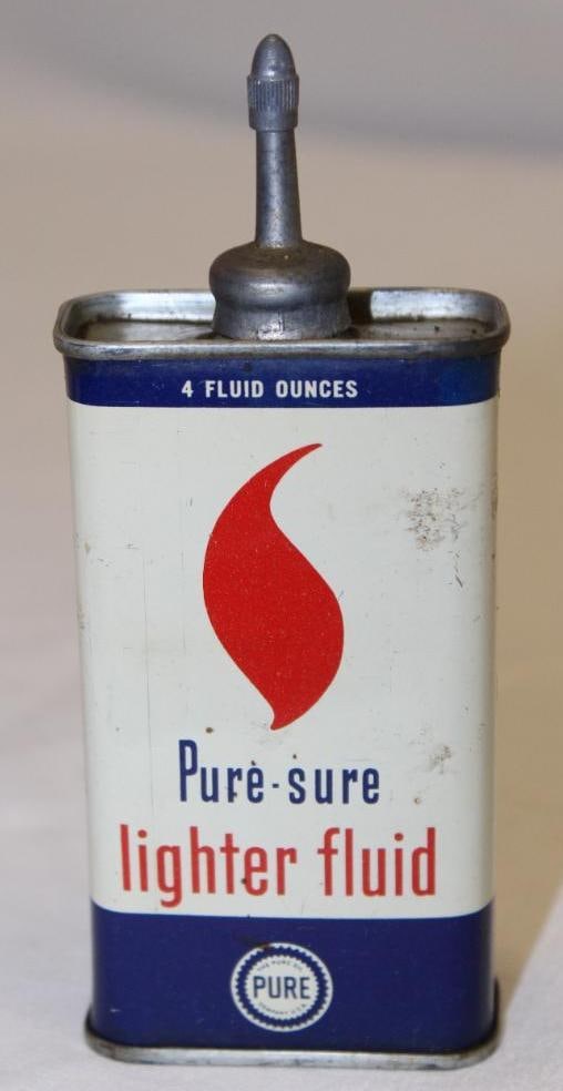 Pure Sure 4oz Lead Top Lighter Fluid Oiler Can (1 of 2)