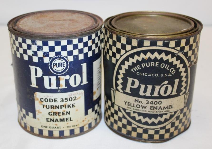 Group of 2 Pure Purol 1 Quart Paint Cans (1 of 2)
