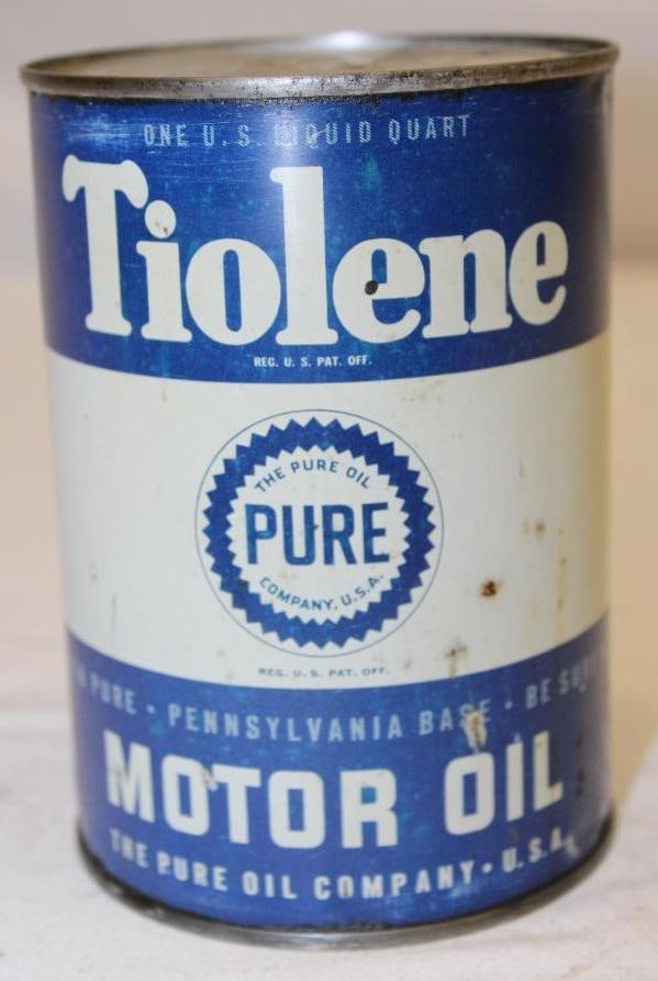 Pure Tiolene Metal 1 Quart Motor Oil Can (1 of 3)