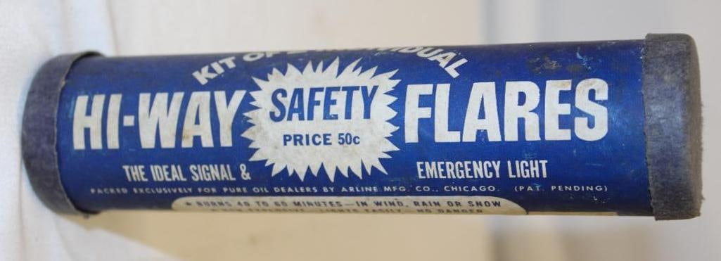 Pure Hi-Way Safety Flares Container: 7.5" x 2"