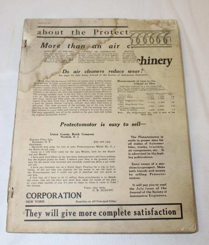 1925 Motor Annual Show Book: 13" x 10", missing both covers