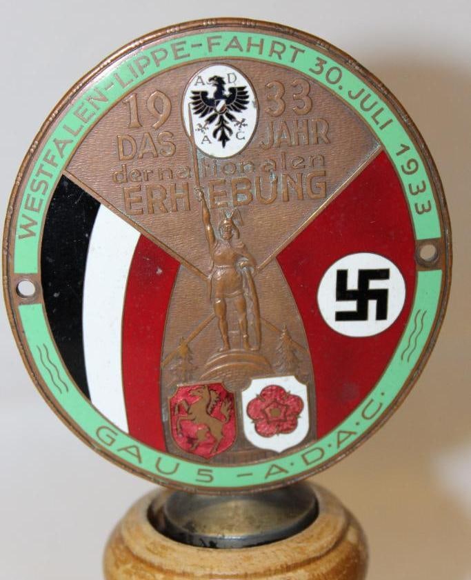 1933 German Automobile Club Motometer Emblem Badge (1 of 3)